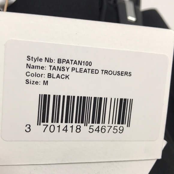 NWT The Frankie Shop TANSY PLEATED TROUSERS - BLACK - Picture 10 of 15